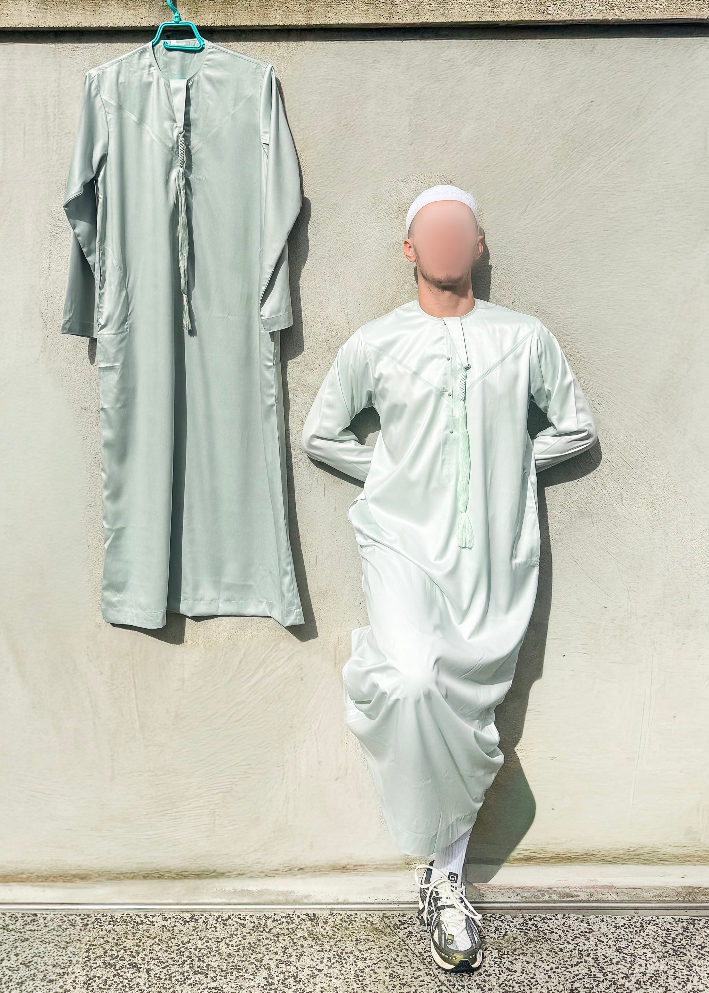 Qamis Emirati I Vert d'eau clair