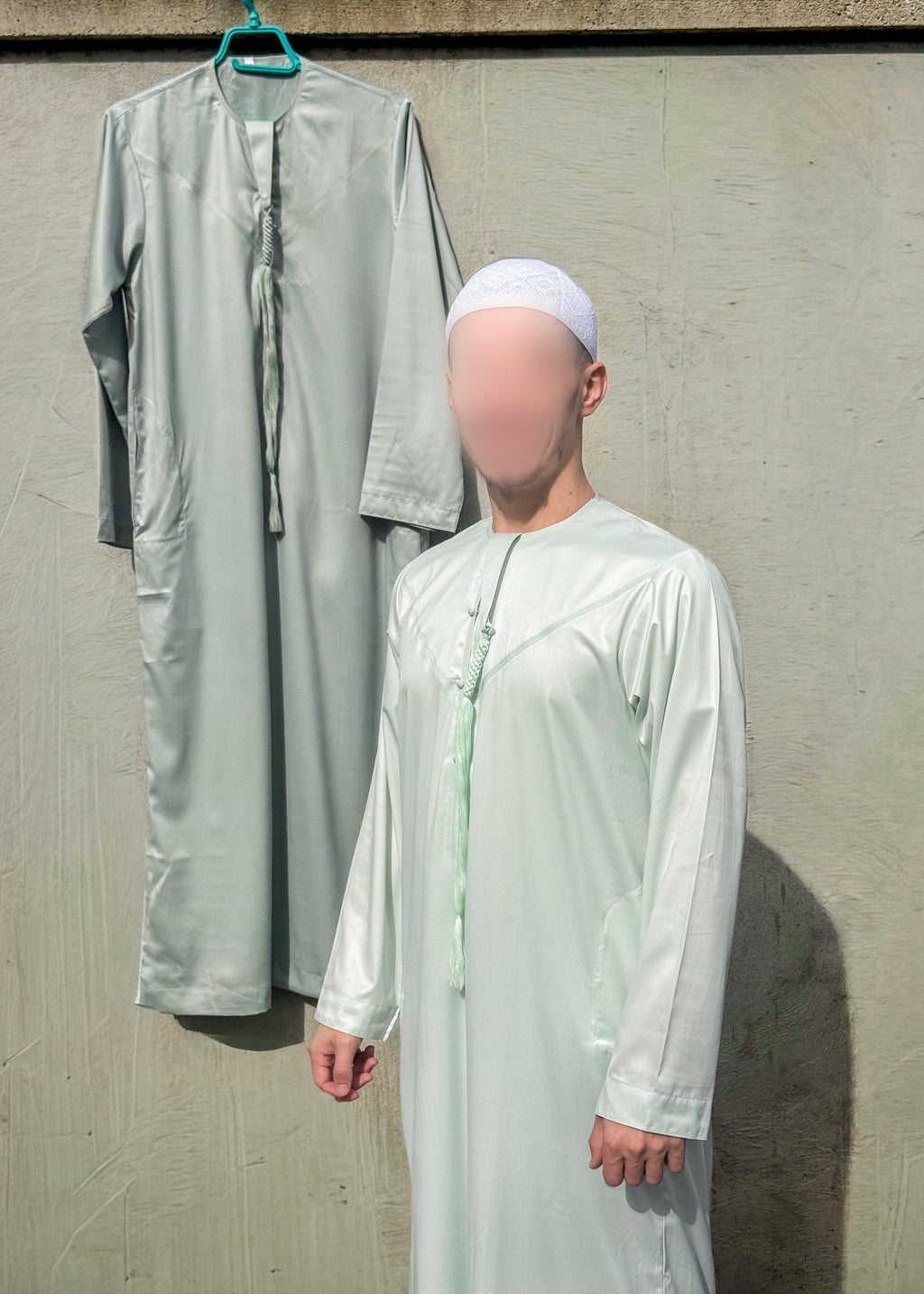 Qamis Emirati I Vert d'eau clair