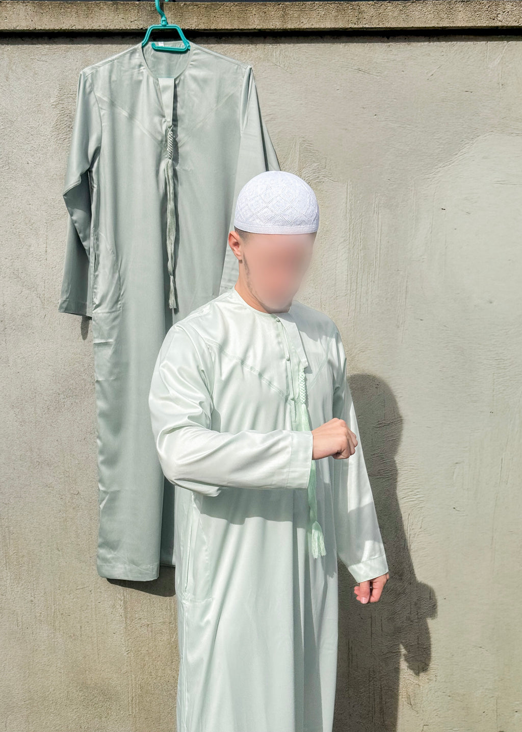 Qamis Emirati I Vert d'eau clair