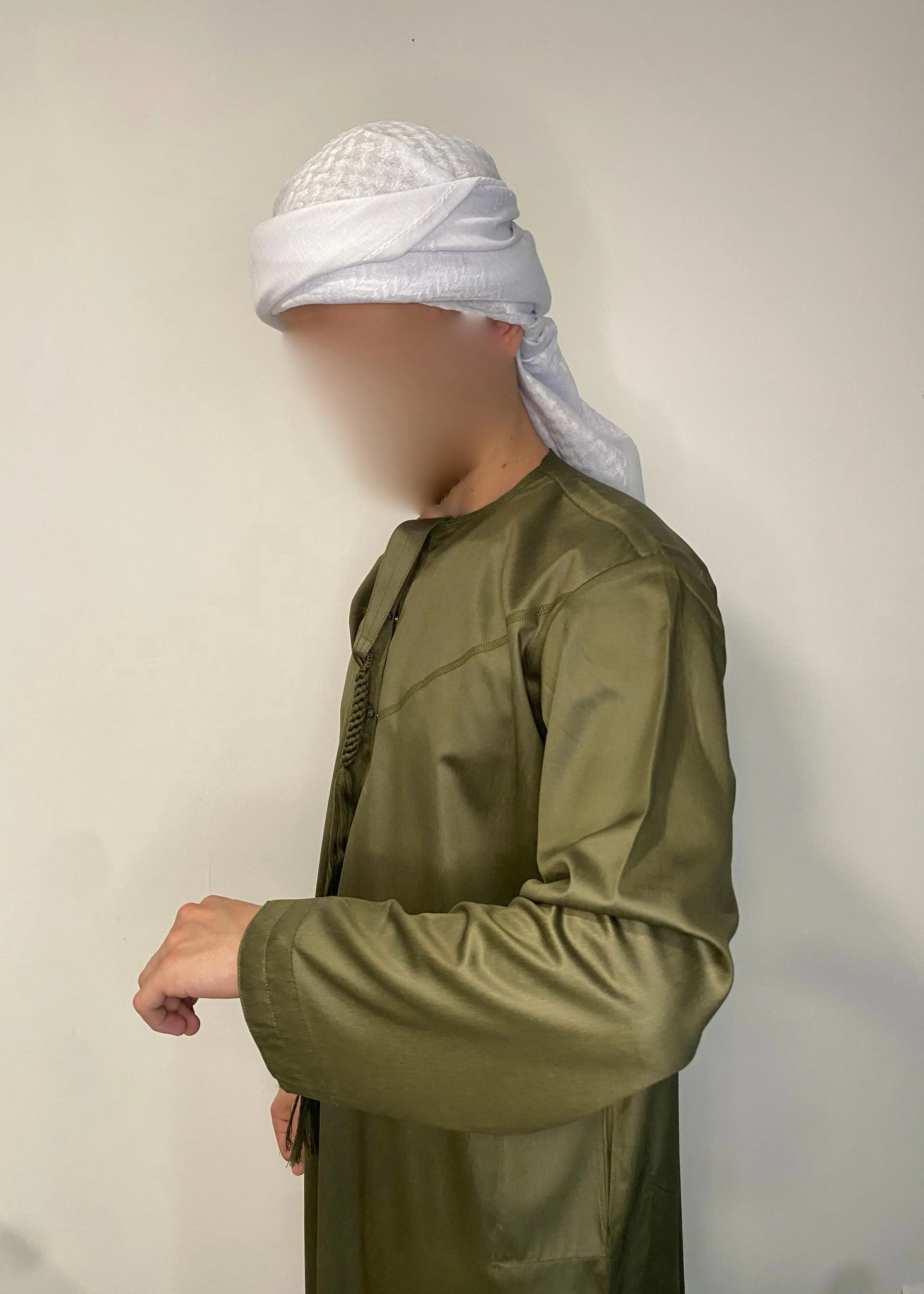 Qamis Vert Olive - Emirati - Emqamis