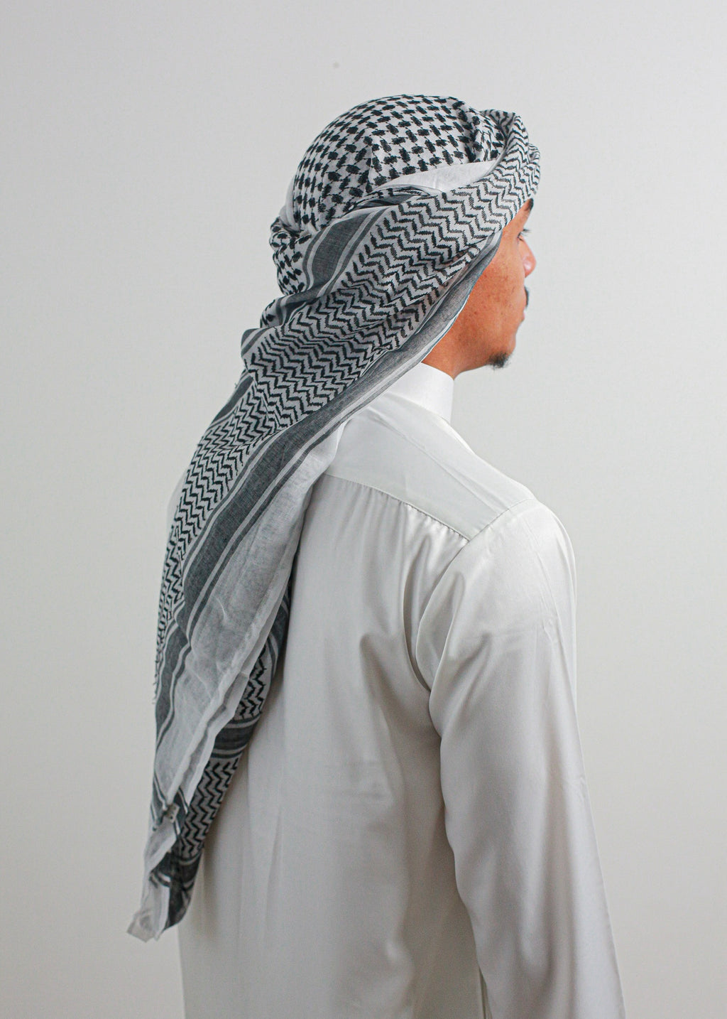 Shemagh de Palestine | Noir et Blanc - Emqamis